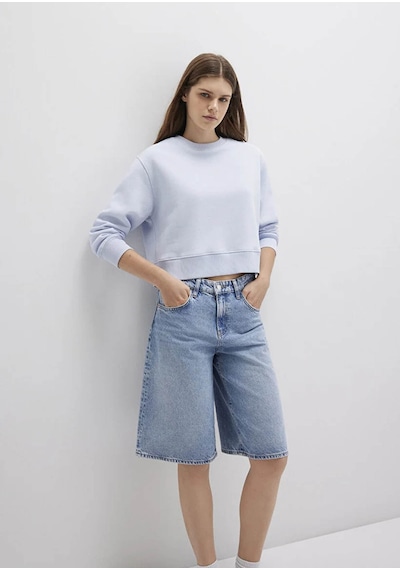 Mavi Bisiklet Yaka Mavi Kadın Sweatshirt M1s10387-89201 Mavi