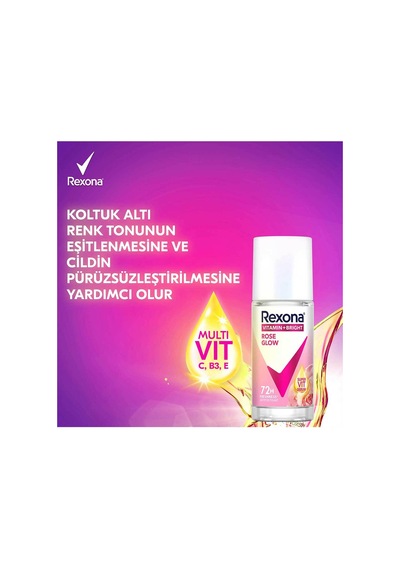Vitamin Bright Kadın Roll On Deodorant Rose Glow 45 Ml X2