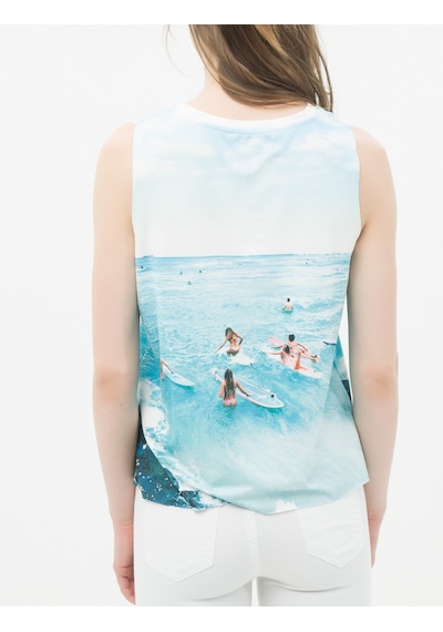 Koton Baskılı Bluz Ekru Desenli 6yal31595jk 6YAL31595JK49E