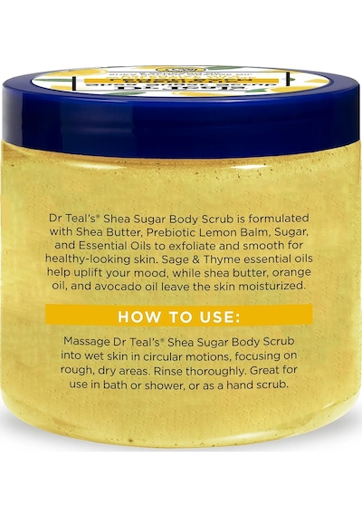 Dr.teals Prebiotic Lemon Balm Shea Sugar Scrub Vücut Peelingi 538gr