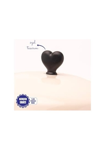 Tr Kalp Desenli Yoğurt Bakliyat Bakracı 20 Cm-3 Litre-tüm Ocaklarla Uyumlu Diğer