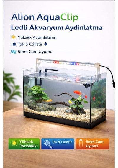 Alion Aquaclip Led Akvaryum Aydınlatma 30 Cm