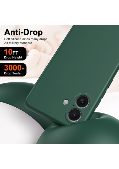 Xiaomi Poco X8 Pro Uyumlu Içi Kadife Lansman Kılıf Ve Şeffaf Temperli Cam Ekran Koruyucu Koyu Yeşil