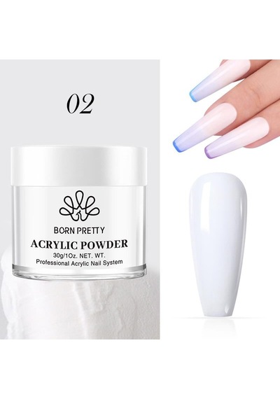 Born Pretty Akrilik Toz 02 White 56341