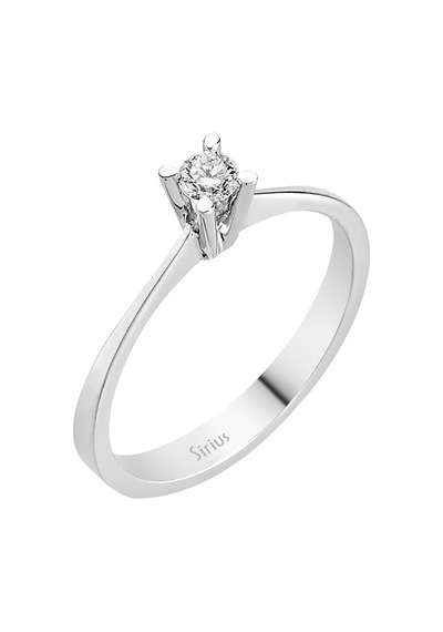 Sirius G Renk 0,09 Karat Pırlanta Tektaş Yüzük 0804R0105