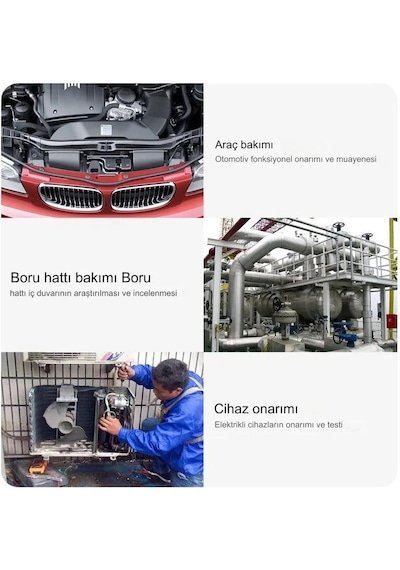 Ekranlı 3 Lensli Yılan Kamera 10 Mt Sert Kablo