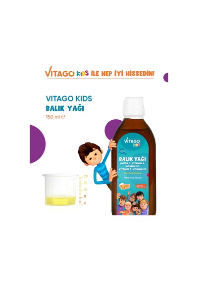 Vitago Kids Rafadan Tayfa Balık Yağı Şurup 150 ML