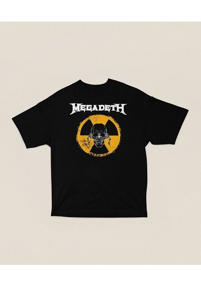 Megadeth Baskılı Unisex Oversize Müzik Grubu Tişört Siyah