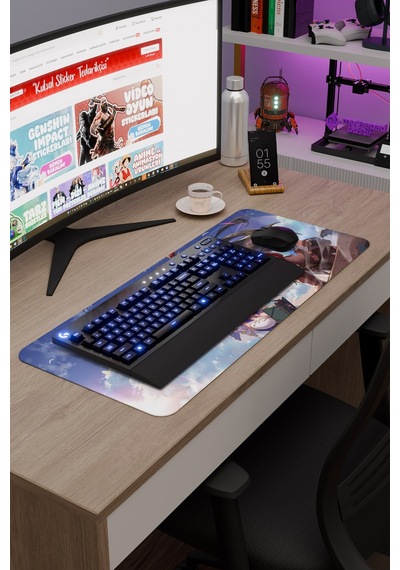 Amber Genshin Impact Anime Gacha V5 - 70x30 Xl Gaming Mouse Pad Fare Altlığı