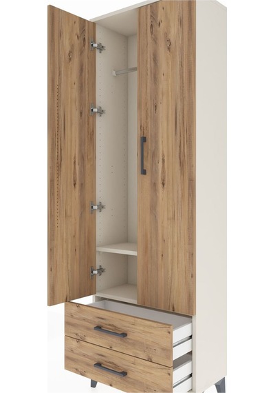 Arges Dolap 2 Raflı 2 Çekmeceli Tek Askılı 60x30x182 Aytaşı-çam Aytaşı Arges Dolap 2 Raflı 2 Çekmeceli Tek Askılı 60x30x182 Aytaşı-çam Aytaşı