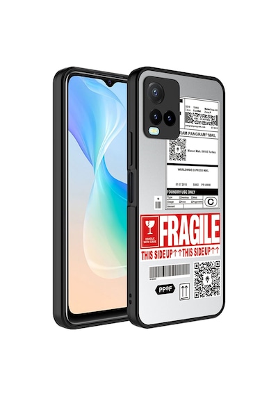 Goocamp Vivo Y33s Kılıf Aynalı Desenli Kamera Korumalı Parlak Mirror Kapak - Süper A Süper Anne