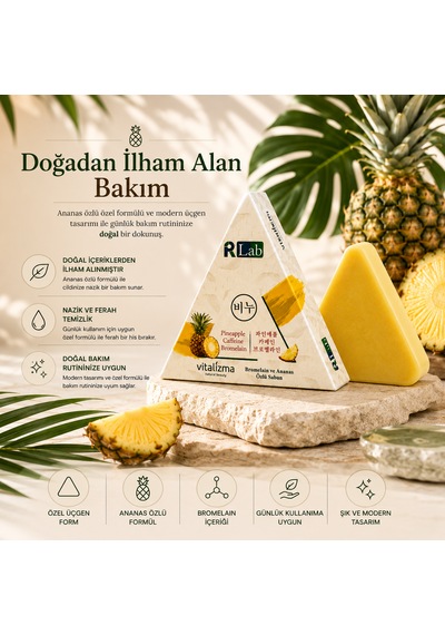 Ananas Özlü Sabun - Sıkılaştırıcı & Selülit Karşıtı Bakım, Bromelain Ve Kafein Etkili 100g