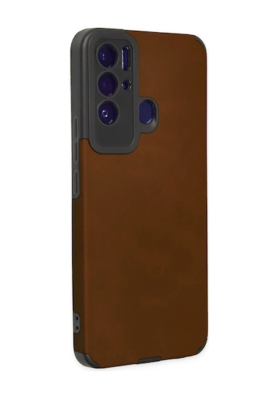 Tecno Pova Neo Kılıf Loop Deri Silikon - Kahverengi -