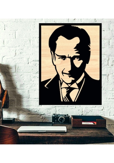 Atatürk  Ahşap Duvar tablo