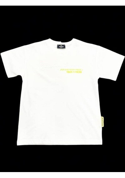 Carinos Erkek Çocuk Dreams Kabartma Yazılı Pamuklu Tshirt-14172 Beyaz