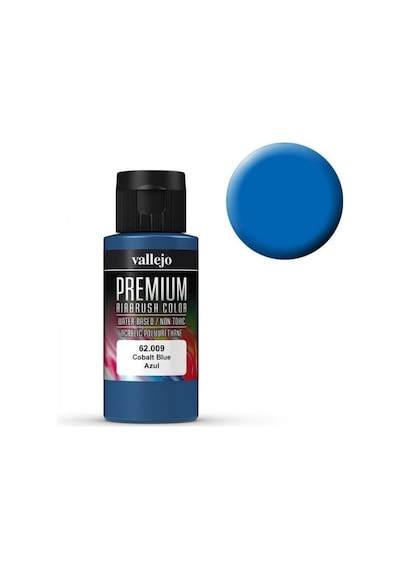 Vallejo 62009 60 Ml. Cobalt Blue, Opaque, Premium Rc Color Serisi Model Boyası Renkli