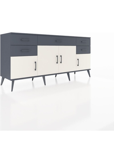 Hyperion Konsol Tek Raflı 5 Çekmeceli 4 Kapaklı 176x44x83 Antrasit-aytaşı/antrasit Aytaşı/antrasit Hyperion Konsol Tek Raflı 5 Çekmeceli 4 Kapaklı 176x44x83 Antrasit-aytaşı/antrasit Aytaşı/antrasit