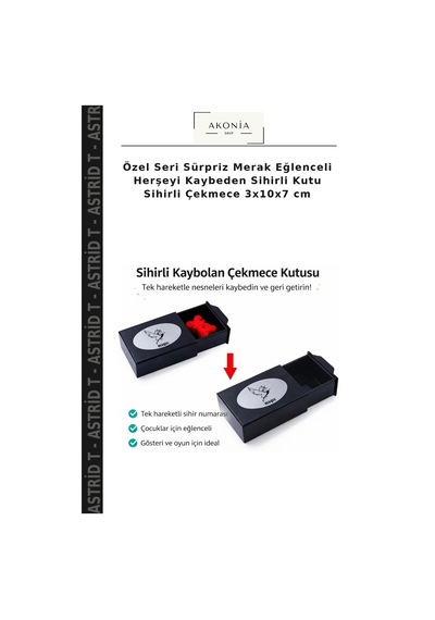 Özel Seri Sürpriz Merak Eğlenceli Herşeyi Kaybeden Sihirli Kutu Sihirli Çekmece 3x10x7 Cm