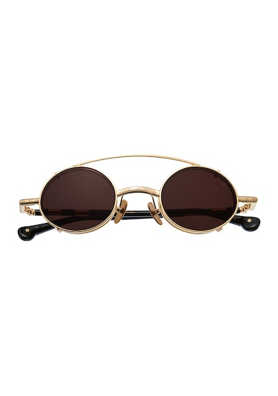 Philippe V X01 Altın Kahverengi Titanyum Unisex Güneş Gözlüğü Altın