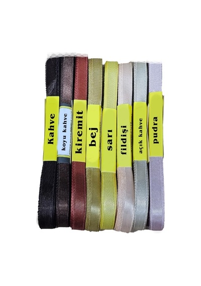Saten Kurdele 1cm X 10m Koyu Kahve