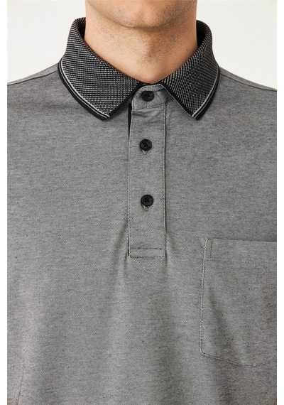 Siyah/beyaz Polo Yaka T-shirt Siyah/beyaz