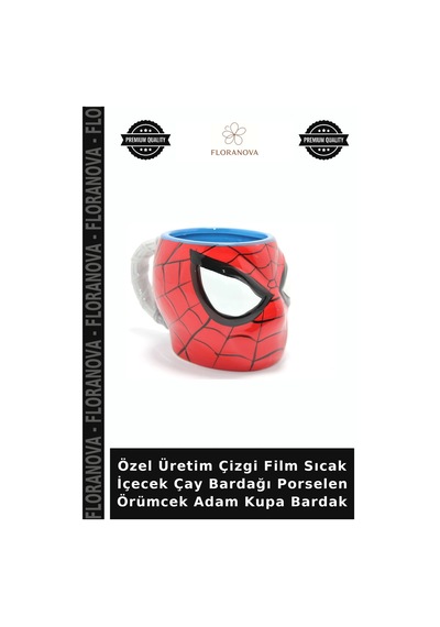 Özel Üretim Çizgi Film Sıcak İçecek Çay Bardağı Porselen Örümcek Adam Kupa Bardak Çok Renkli