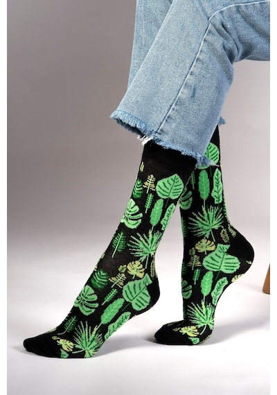 Ozzy Socks Yaprak Desenli Çorap (407226967) Çok Renkli