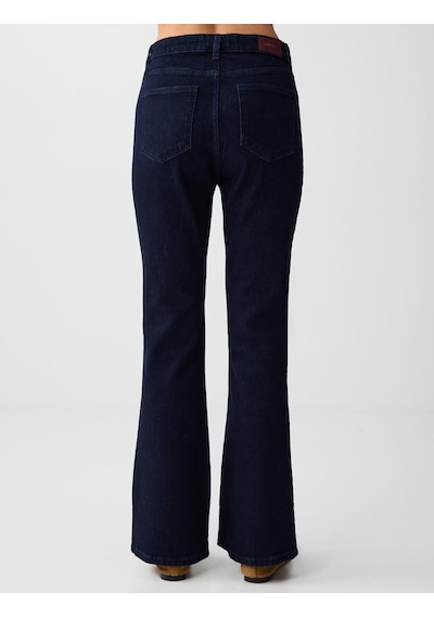 Jimmy Key Mid Rodeo Bol Paça Yüksek Bel Uzun Denim Pantolon 6sw185663986 Çok Renkli