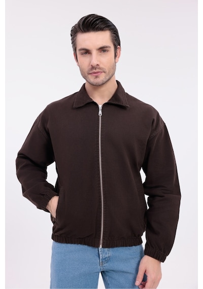 Mero Life Erkek Basic Old Money Fermuarlı Oversize Mevsimlik Polo Yaka Gabardin Kumaş Kahverengi Ceket Mero Life Erkek Basic Old Money Fermuarlı Oversize Mevsimlik Polo Yaka Gabardin Kumaş Kahverengi Ceket