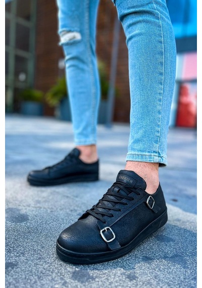 Ch191 Cst Side Buckle Erkek Ayakkabı Sıyah Çok Renkli