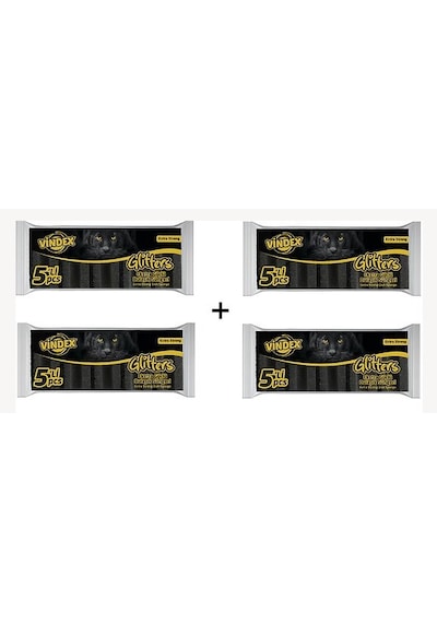 Vindex Glitters Ekstra Siyah Sünger 4 x 5'li