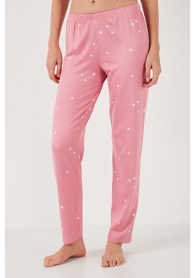 Lela Regular Fit Desenli Bisiklet Yaka Bayan Pijama Takımı 65719102 Pembe Lela Regular Fit Desenli Bisiklet Yaka Bayan Pijama Takımı 65719102 Pembe