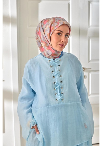Silk Home Velora Eşarp 161001-22 Mavi, Pembe, Taş, Lila