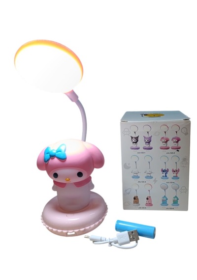 Valiz Tasarımlı Balerinli Takı Kutusu Ve Kuromi My Melody Masa Lamba Seti 001