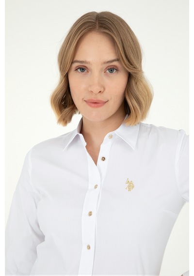U.s. Polo Assn. Kadın Beyaz Gömlek Basic 50293919-vr013 Beyaz