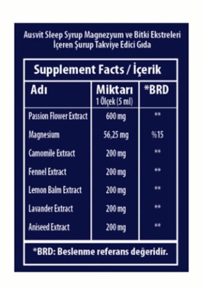 Ausvit Relaxone Uyku Şurubu - Magnezyum,sakinleştirici