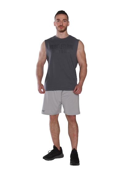 Musclecloth Training Club Drop Arm Kolsuz T-Shirt Füme