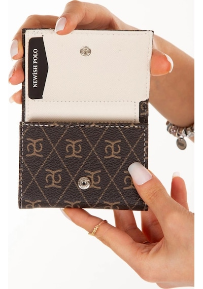 Newish Polo Kadın Deri Monogram Desenli Çapraz Bel Göğüs Ve Omuz Çantası New218 Kahverengi-kahverengi 78359922