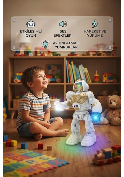 Brave Robot Hareketli Sesli Ve Işıklı Eğlenceli Bir Büyüme Arkadaşı
