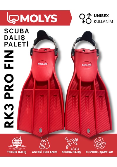 Rk3 Pro Fın Scuba Dalış Paleti Kırmızı