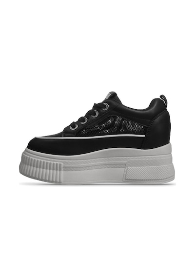 M.P MP Metroglam High-top 8.0 Kadın Bağcıklı Siyah Sneaker-siyah 36 Siyah