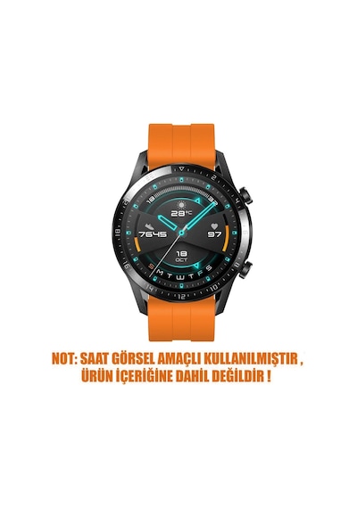 Microsonic Samsung Uyumlu Galaxy Watch 42Mm Kordon, Turuncu