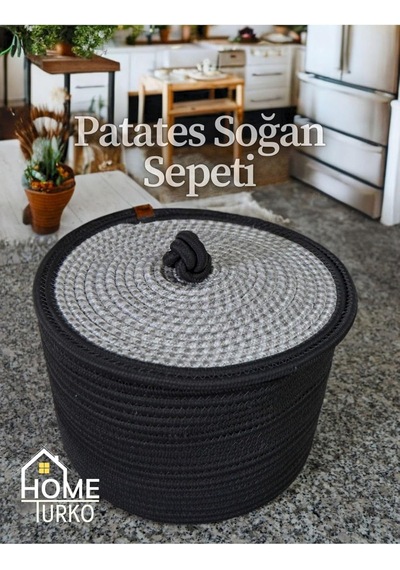Jüt, Hasır, Mutfak Sepeti, Patates Soğan, Mutfak, Meyve, Soğan Organizer Antrasit Genel