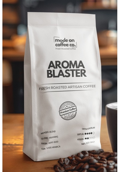 %100 Arabica Aroma Blaster Espresso Çekirdek Kahve Orta Kavrum 1000g - Öğütülmemiş Bütün Çekirdek