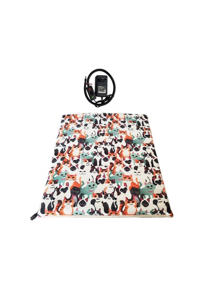 Kedi Minderi Isıtmalı Model 45x45cm 12v Adaptörlü Su Geçirmez Kdtes78