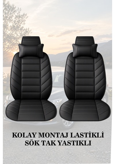 Focus 35 2014 Uyumlu Siyah Renk Premium Lüks 2 Adet Minder Ve Yastık