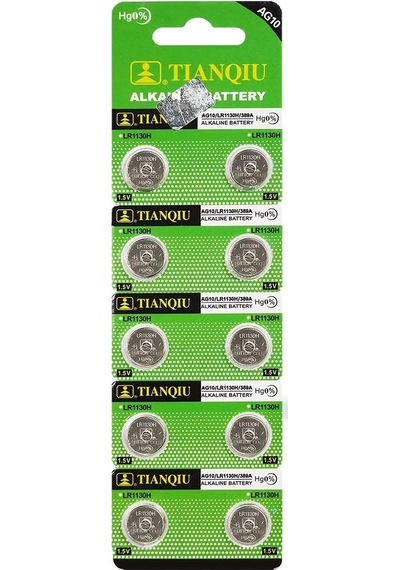 Buton Pil - Saat Lazer Hesap Makinesi Pili 10lu Paket Ag10 - Lr1130h - 389a -1.55v Açık Mavi
