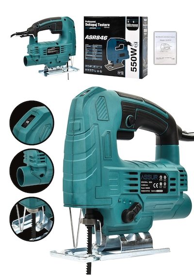 Assur ASR846 550W Elekrikli Dekupaj Testere Mavi Assur ASR846 550W Elekrikli Dekupaj Testere Mavi