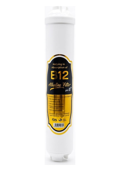 Car-fil Su Arıtma Cihazı B12 Vitamin Alkali Su Arıtma Filtresi Ph 8+ Mineral Destekli Inline Filtre
