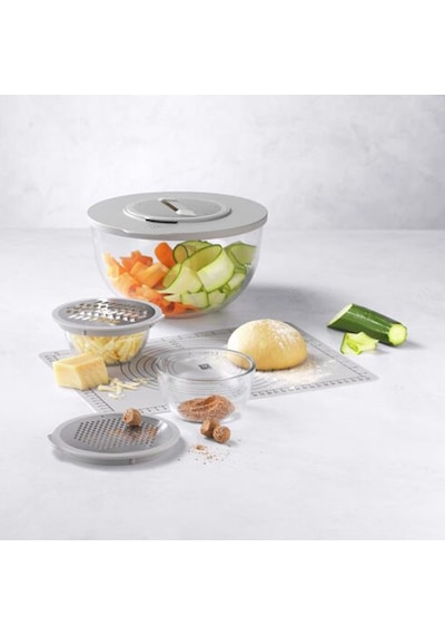 Fresh & Save Bowls Vakumlu Saklama Kabı Aksesuar Seti, S/m/l, 5 Parça Gri